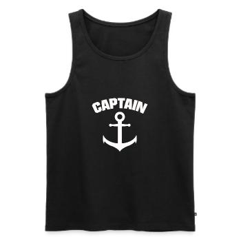 CAPITAINE ANCRE T-SHIRT - Débardeur bio Premium Homme - noir - Devant - Michal (187cm)