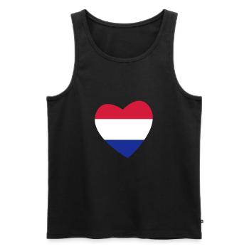 Coeur Pays-Bas - Débardeur bio Premium Homme - noir - Devant - Michal (187cm)