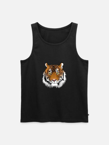 Tiger Geschenk für Kinder auf dem TShirt - Männer Premium Bio Tank Top - Schwarz
