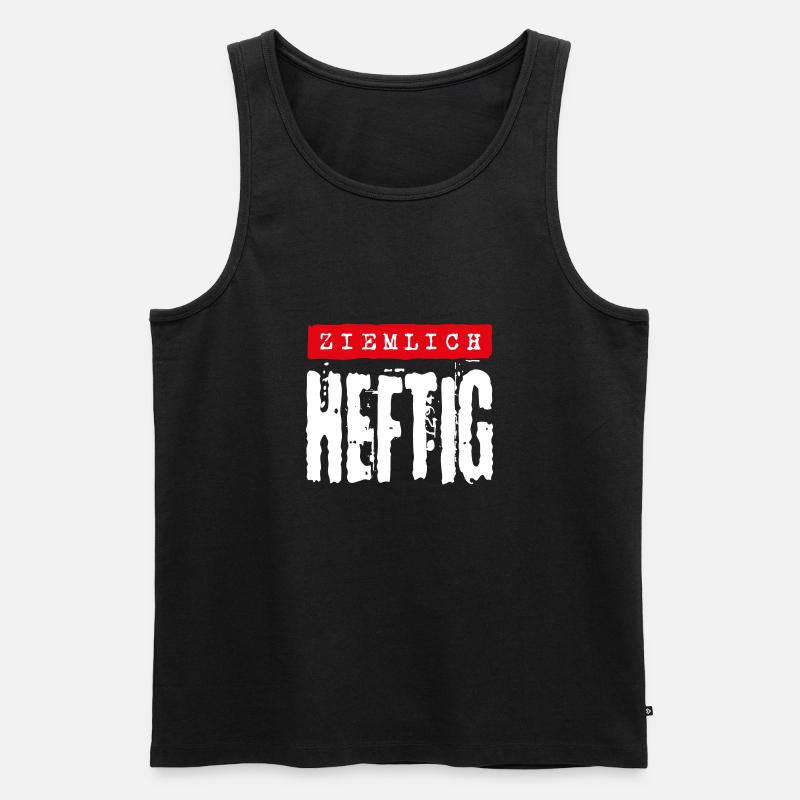 Ziemlich heftig - Männer Premium Bio Tank Top - Schwarz