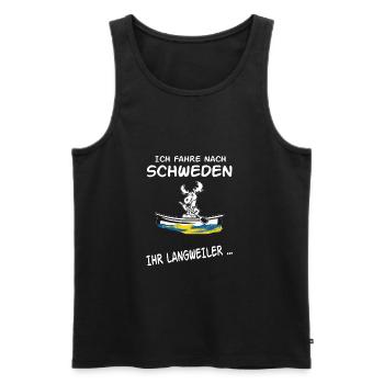 Langweiler Schweden - Männer Premium Bio Tank Top - Schwarz - Vorne - Michal (187cm)