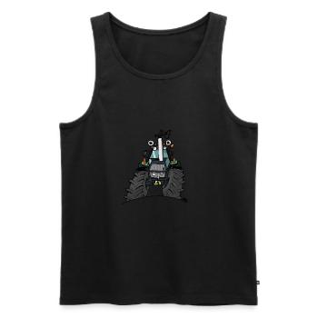 367 Green tractor - Men's Premium Organic Tank Top - black - Front - AI Model Male 178 light (178cm)