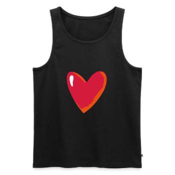 Heart Love Valentines Day Carnival Carnival Marriage - Men's Premium Organic Tank Top - black - Front - Michal (187cm)