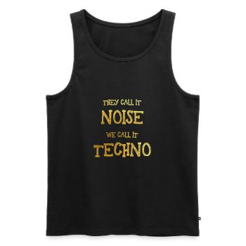 Techno Music Minimal Electro Drôle Cadeau - Débardeur bio Premium Homme - noir - Devant - Michal (187cm)