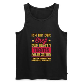 Chef Lustig Geschenk bestes Team aller Zeiten 2C - Männer Premium Bio Tank Top - Schwarz - Vorne - Michal (187cm)