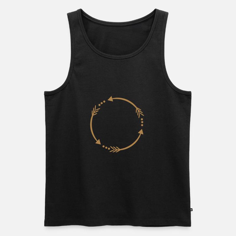 Kreis Rahmen - Männer Premium Bio Tank Top - Schwarz