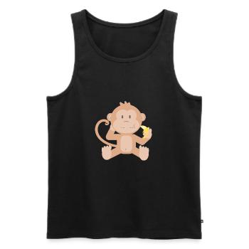Banana Baby Monkey - Men's Premium Organic Tank Top - black - Front - AI Model Male 178 light (178cm)