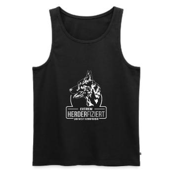 HERDERFIZIERT Hollandse Herder Hunde Hund Wilsigns - Männer Premium Bio Tank Top - Schwarz - Vorne - Michal (187cm)