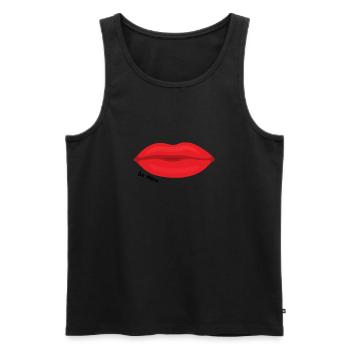 Sei mein - Männer Premium Bio Tank Top - Schwarz - Vorne - AI Model Male 178 light (178cm)