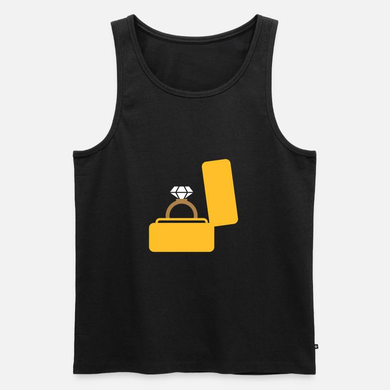 Ring Hochzeit Geschenk - Männer Premium Bio Tank Top - Schwarz