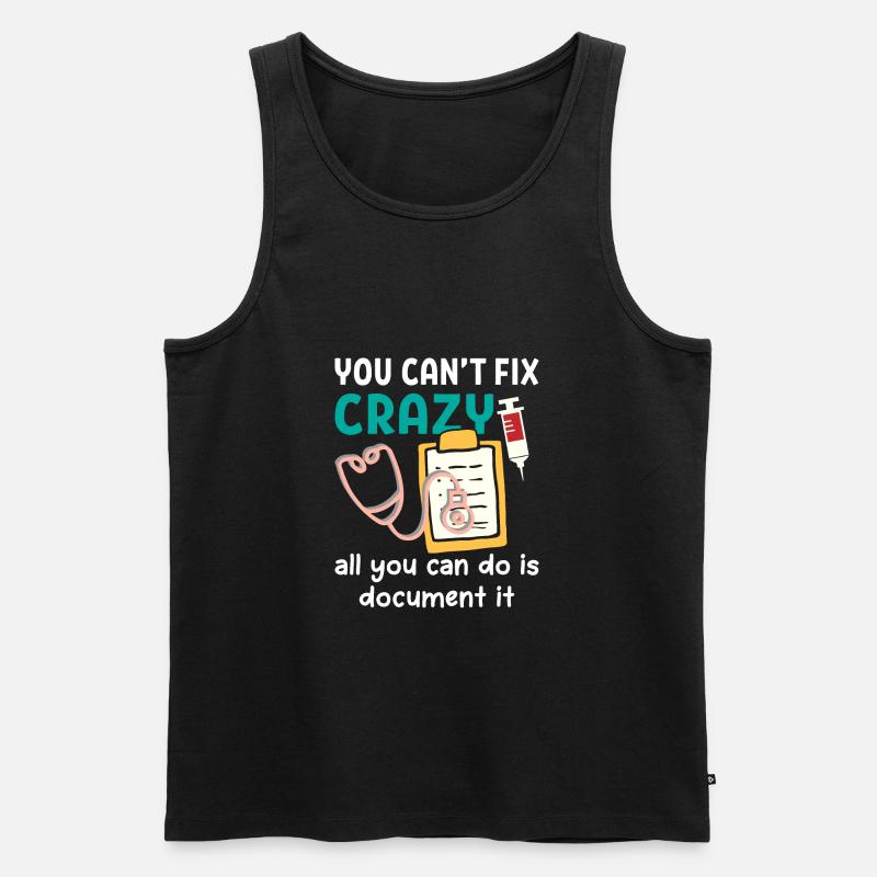 Nurse Tshirt Funny - Männer Premium Bio Tank Top - Schwarz