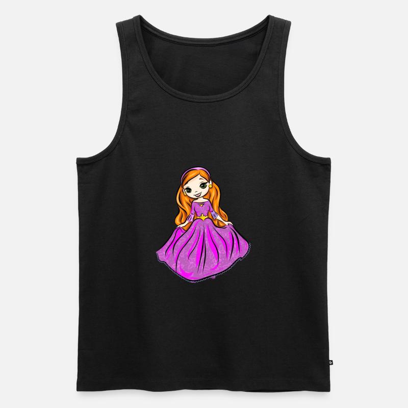 Prinzessin Kleid Geschenk Mädchen - Männer Premium Bio Tank Top - Schwarz