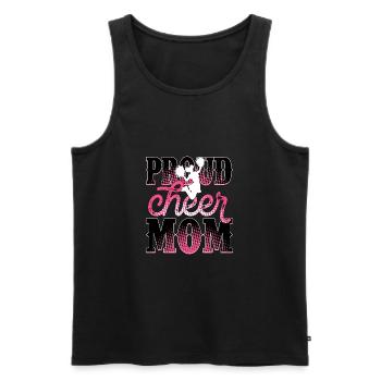 Fière maman cheer - Débardeur bio Premium Homme - noir - Devant - AI Model Male 178 light (178cm)
