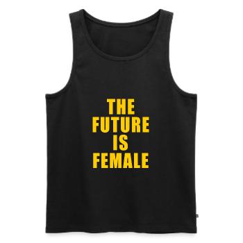 THE FUTURE IS FEMALE GESCHENK FEMINIST FEMINISM - Männer Premium Bio Tank Top - Schwarz - Vorne - Michal (187cm)