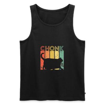 chonk - Men's Premium Organic Tank Top - black - Front - AI Model Male 178 light (178cm)