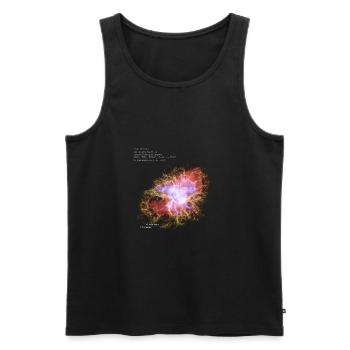 Crab Nebula - Men's Premium Organic Tank Top - black - Front - AI Model Male 178 light (178cm)