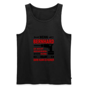 Name Geschenk Namenstag BERNHARD - Männer Premium Bio Tank Top - Schwarz - Vorne - Michal (187cm)
