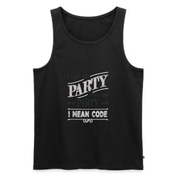 computer programming quote statement - Männer Premium Bio Tank Top - Schwarz - Vorne - AI Model Male 178 light (178cm)