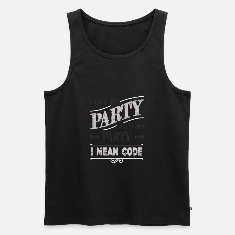 computer programming quote statement - Männer Premium Bio Tank Top - Schwarz