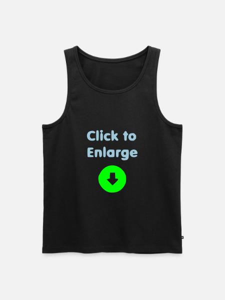 click_to_enlarge (Glow in the dark) - Mannen Premium Bio Tanktop - zwart