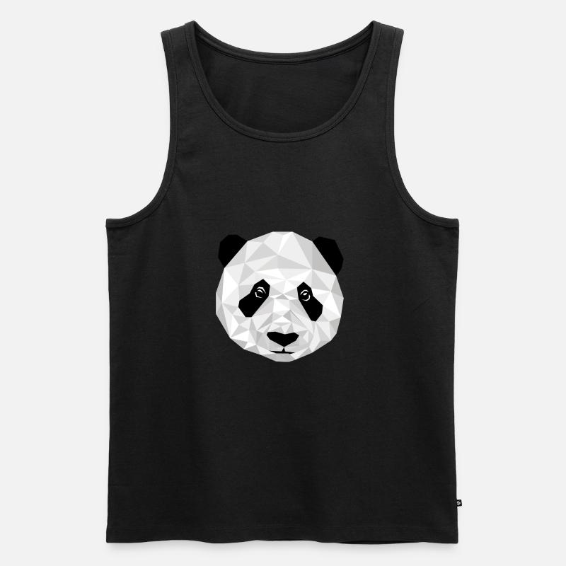 Grafischer Panda 2 - Männer Premium Bio Tank Top - Schwarz