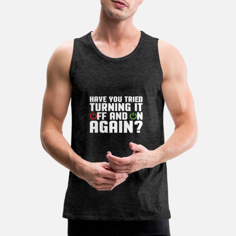 Support Programmierer Tech Admin Lustige Sprüche Männer Premium Bio Tank Top