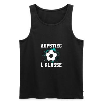 Erstklässler Einschulung Fußball - Männer Premium Bio Tank Top - Schwarz - Vorne - Michal (187cm)