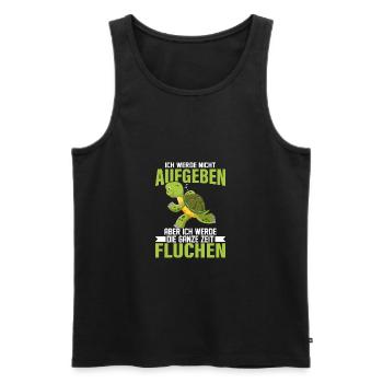 Läufer Joggen Marathon Schildkröte Langsam Jogger - Männer Premium Bio Tank Top - Schwarz - Vorne - Michal (187cm)