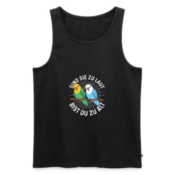 Wellensittich Nymphensittich Sittich - Männer Premium Bio Tank Top - Schwarz - Vorne - Michal (187cm)