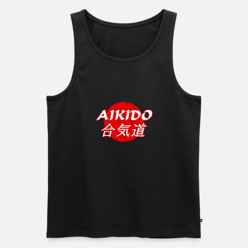 Aikido - Männer Premium Bio Tank Top - Schwarz
