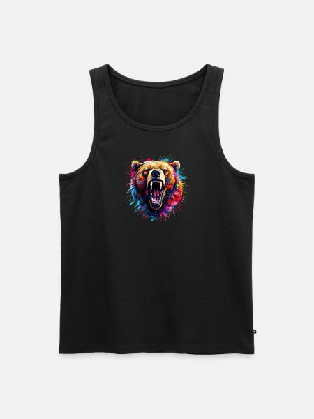 Grizzly bear - Men's Premium Organic Tank Top - black