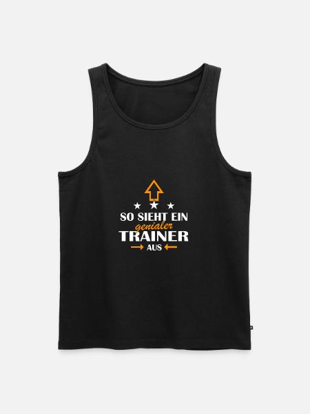 GENIALER Trainer - Männer Premium Bio Tank Top - Schwarz