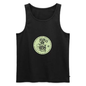 AWO tours engine light green - Men's Premium Organic Tank Top - black - Front - Michal (187cm)