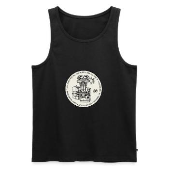 AWO Tour engine light gray - Men's Premium Organic Tank Top - black - Front - Michal (187cm)