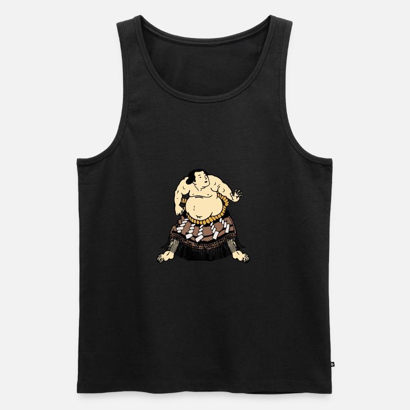Sumo Ringer - Männer Premium Bio Tank Top - Schwarz