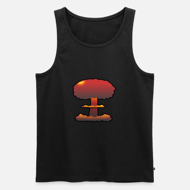 Boom Comic Explosion Mushroom Cloud - Men's Premium Organic Tank Top - black