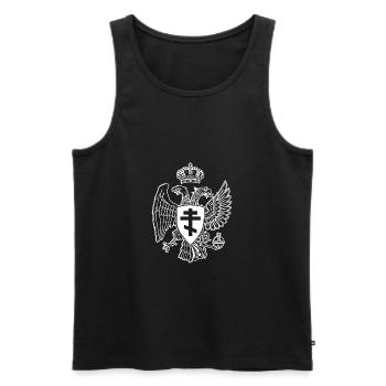 Crown serbia Serbija Yugoslavia Balkans - Men's Premium Organic Tank Top - black - Front - Michal (187cm)