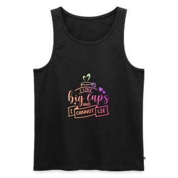 I Like Big Cups And I Cannot Lie Tea Lover Tea Dri - Männer Premium Bio Tank Top - Schwarz - Vorne - Michal (187cm)
