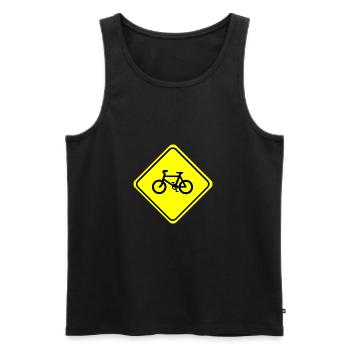 bicycle mountain bike cyclist mountainbike fahrrad - Männer Premium Bio Tank Top - Schwarz - Vorne - Michal (187cm)