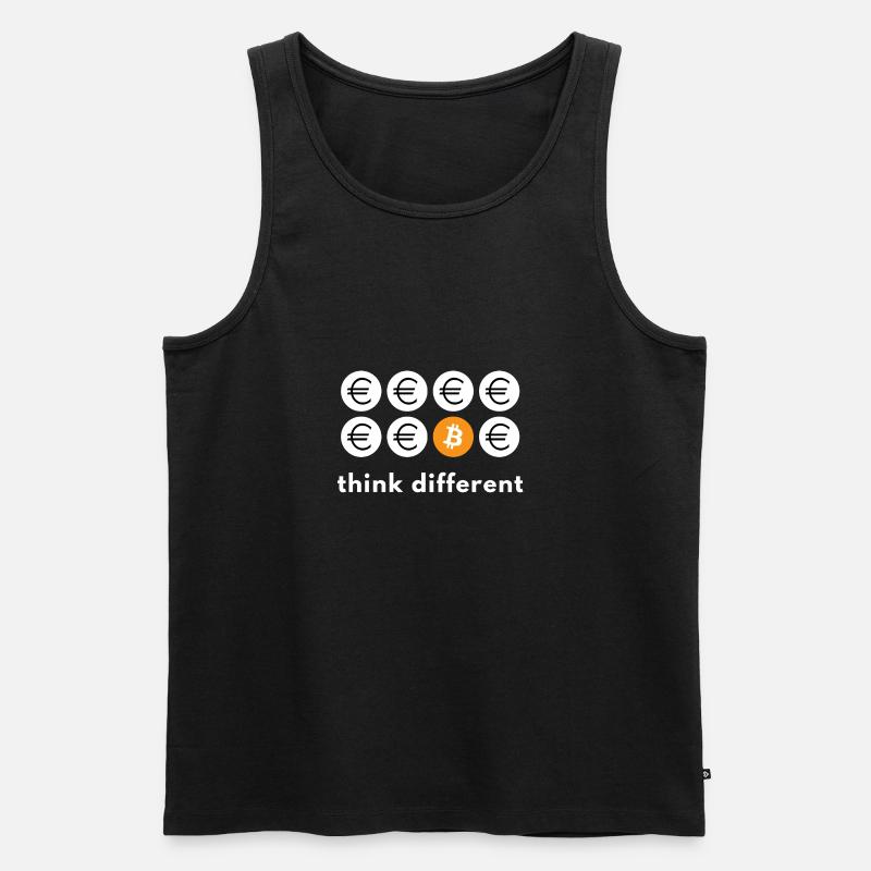 Think different Bitcoin - Männer Premium Bio Tank Top - Schwarz