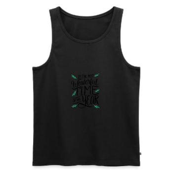 Christmas time Advent December Santa Claus Christmas - Men's Premium Organic Tank Top - black - Front - AI Model Male 178 light (178cm)