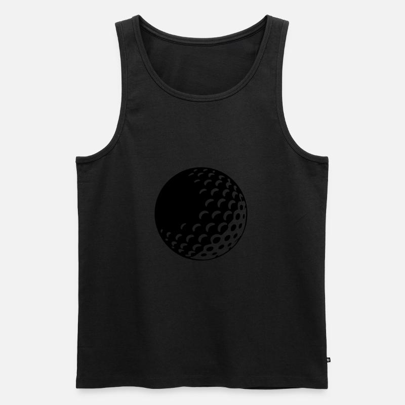 Golf - Golfball - Männer Premium Bio Tank Top - Schwarz