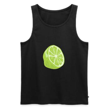 Lime Healthy Nutrition Delicious Gift - Men's Premium Organic Tank Top - black - Front - Michal (187cm)