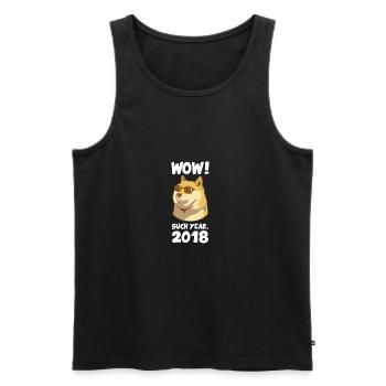 Cooler Hund mit Sonnenbrille - Erfolg in 2018 - Männer Premium Bio Tank Top - Schwarz - Vorne - Michal (187cm)