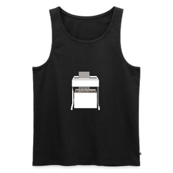 Shredder paper device office idea gift work - Men's Premium Organic Tank Top - black - Front - AI Model Male 178 light (178cm)