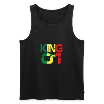 Geschenk King 01 Land Partner Senegal - Männer Premium Bio Tank Top - Schwarz - Vorne - AI Model Male 178 light (178cm)