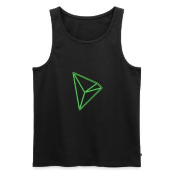 Tron TRX Tronix Coin Blockchhain crypto-monnaie - Débardeur bio Premium Homme - noir - Devant - AI Model Male 178 light (178cm)