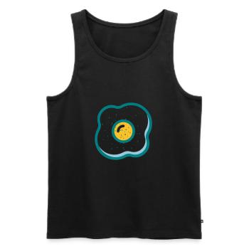 Spiegelei - Männer Premium Bio Tank Top - Schwarz - Vorne - AI Model Male 178 light (178cm)