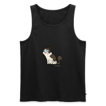 Cat - ragdoll - Men's Premium Organic Tank Top - black - Front - AI Model Male 178 light (178cm)