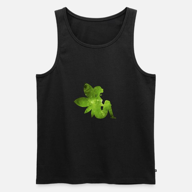 Grüne Fee Geschenk Idee Elfe - Männer Premium Bio Tank Top - Schwarz